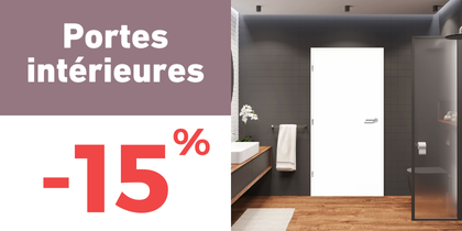Portes intérieures : -15%